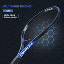 OPPUM ADULT CARBON FIBER TENNIS RACKET SUPER LIGHT WEIGHT RACQUETS - BLACK/BLUE - Brand New