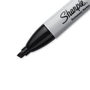 SHARPIE PERMANENT CHISEL TIP MARKER, POSTER MARKERS, 38201 12 COUNT - BLACK - Brand New