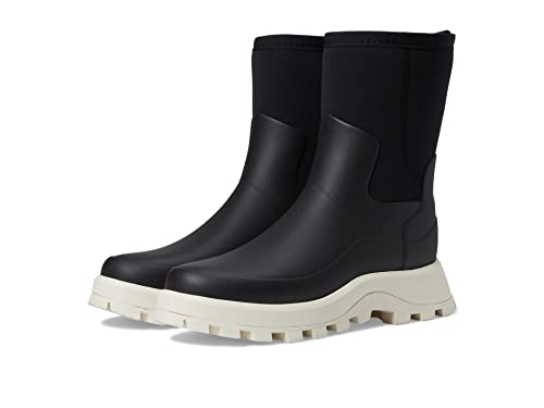 Hunter Women City Explorer Short Boot Black Shade White Size 9 - Brand New