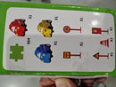 BEBY BUTY 64PCS PUZZLE RACE CARS TRACK SET TOYS, CITY SERIES - GREEN/MULTI - Like New
