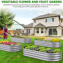 MOSTMAHES 6x2.3x1ft Raised Garden Bed Flowers, Raised Planter Box - SILVER - Like New