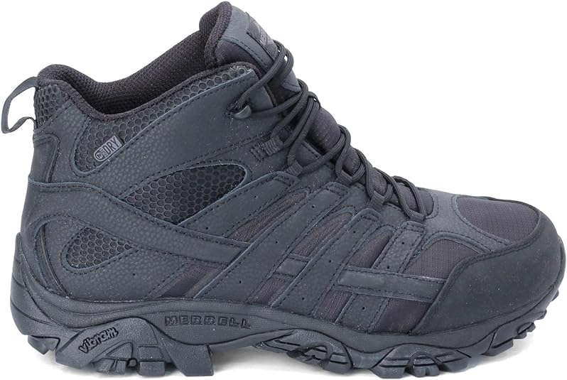 MERRELL MEN'S MOAB 2 MID TACTICAL WATERPROOF MILITARY BOOT -SIZE 11 WIDE - BLACK - Like New
