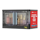 DBEST PRODUCTS QUIK BOX 8.5 GALLON STACKABLE STORAGE BINS WITH DOORS - NOIR - Like New