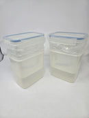 VTOPMART AIRTIGHT FOOD STORAGE CONTAINERS 6 PIECES PLASTIC BPA FREE - BLUE - Like New