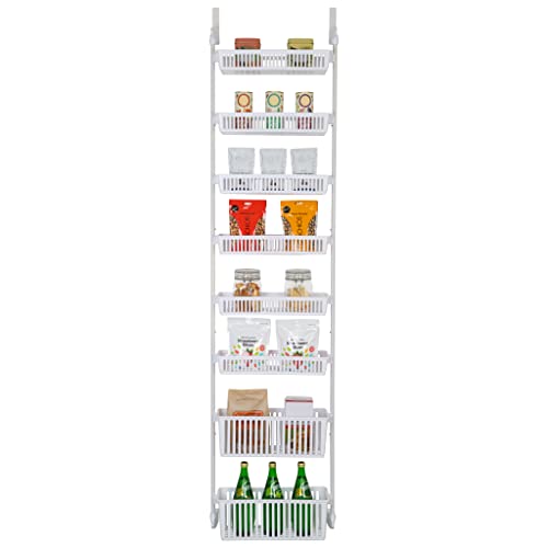 HOUSEHOLD ESSENTIALS SMART DESIGN 8-TIER OVER THE DOOR HANGING PANTRY ORGANIZER - Like New