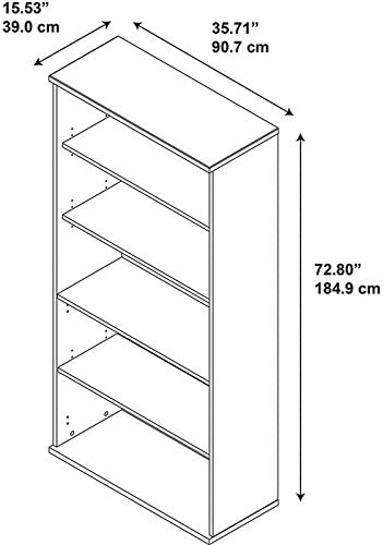 Bush Business Furniture Series C 36W 5 Shelf Bookcase WC24414 - Hansen Cherry Like New