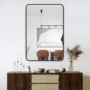 2 Pack Bathroom Mirror Wall Rounded Rectangle 24" x 36" 115103B-2P - Black - Like New
