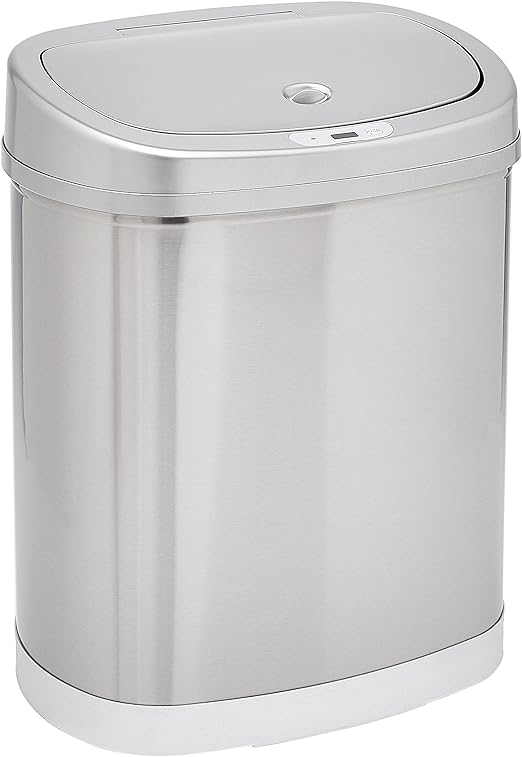 Amazon Basics Automatic Hands-Free Trash Can 30L 2 Bins AB-30-22RSL - SILVER Like New