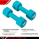 JFIT DUMBBELL PAIRS OR SETS – NEOPRENE & VINYL WEIGHTS - DUMBBELL PAIR 7LB - Like New