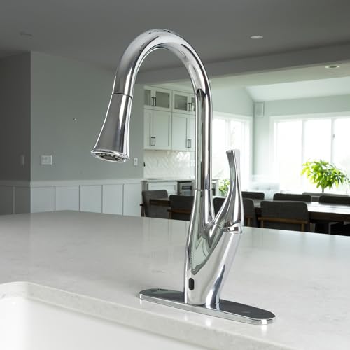 BIO BIDET FLOW X TOUCHLESS KITCHEN FAUCET WITH PULL DOWN HIGH SINGLE HANDLE - Like New