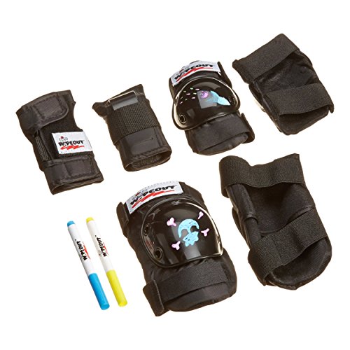 Wipeout Dry Erase Kids Pad Set Knee Pads Elbow Pads and Wristguards WP4102-3PK - Like New