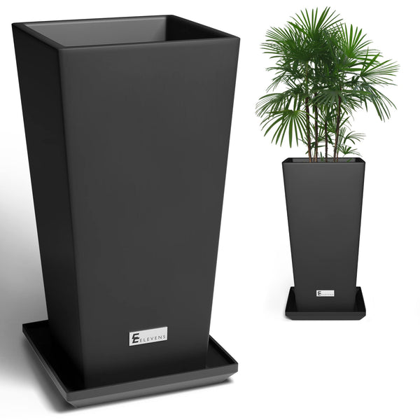 ELEVENS OUTDOOR PLANTER LARGER FLOWER POTS INDOOR V-SHAPE TALL PLANTERS 2PK - Like New