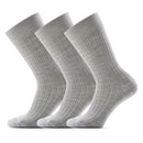 SMARTWOOL WOMEN'S EVERYDAY SLOUCHY RIB TALL CREW SOCKS 3 PAIRS - SIZE: M - GRAY - Brand New