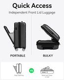 LUGGEX Carry On Luggage 22x14x9 Airline Approved B0C9Z8WD55 - Green - Brand New