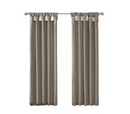 MADISON PARK NATALIE PEWTER SOLID FAUX SILK 50W X 84L CURTAIN - PEWTER BROWN - Like New