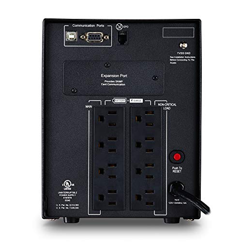 CyberPower PR1500LCD Smart App Sinewave UPS System, 1500VA/1500W, 8 Outlets - Brand New