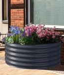OLLE GARDENS 17" TALL DECORATIVE SEMI-CIRCLE RAISED GARDEN BED - GRAY - Like New