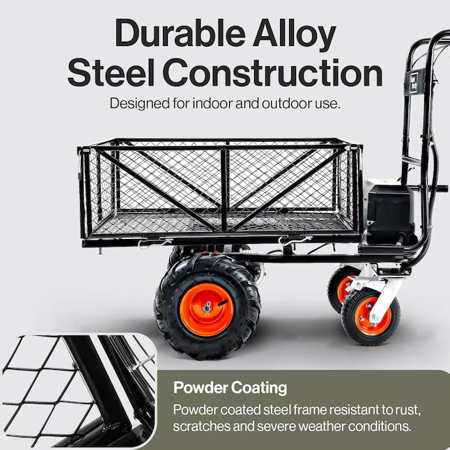 SuperHandy Utility Service Cart Power Wagon Wheelbarrow GUO095 - Orange - Brand New
