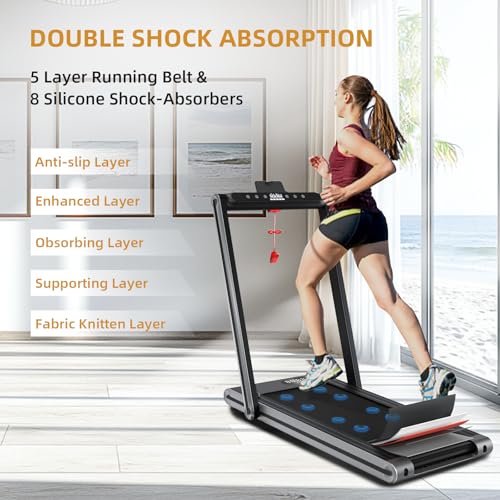 NAYSAYE Under Desk Treadmill, Treadmills for Home, Large Screen - Black/Silver - Like New