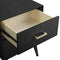 DECORO METRO TWO DRAWER NIGHTSTAND BED SIDE TABLE, BLACK - BLACK - Like New