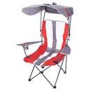 KELYSYUS KELSYUS PREMIUM CANOPY FOLDABLE PORTABLE LAWN CHAIR ARM REST - RED/GRAY - Like New