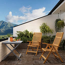 INTERBUILD REAL WOOD Acacia Adjustable Folding Chair STK04004 - Golden Teak - Like New