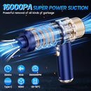 JONYJ 16000PA PORTABLE CORDLESS VACUUM 2 IN 1 AIR DUSTER LT-135 - BLUE - Like New