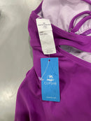 CUPSHE ONE PIECE SWIMSUIT WOMEN BATHING SUITS TWIST FRONT SWIMWEAR - M - PLUM - Like New