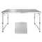 VILLEY 4FT FOLDING PORTABLE CAMPING TABLE LIGHTWEIGHT TABLE ADJUSTABLE LEGS - Like New