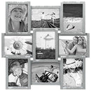 Malden International 5x7 9-Opening Dimensional Collage Photo Wall Frame Graywash - Brand New
