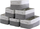 TcaFmac Small Storage Baskets for Shelf 6 Pack Canvas Storage Basket - Like New