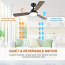 Simple Deluxe 44-inch Ceiling Fan with LED Light and Remote Control - Like New