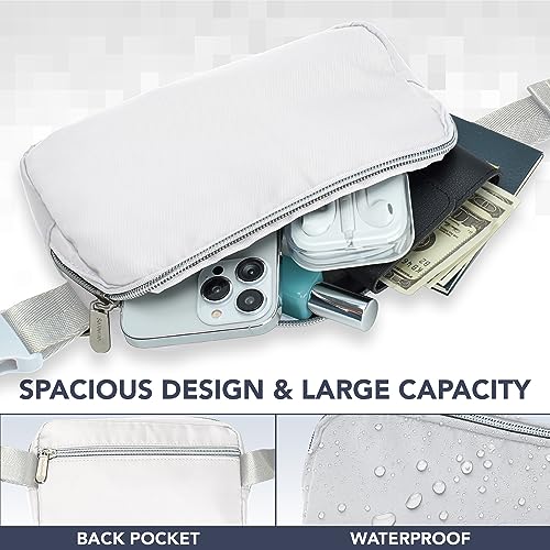 White SOJOURNER Crossbody Belt Bag for Women – Stylish Fanny Pack - Like New
