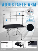 Kalolary 45 x 24 Inch Black Stainless Steel Pet Grooming Table Adjustable - Like New