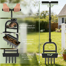 YACONA MANUAL LAWN AERATOR TOOL, GRASS AERATOR WITH PADDED T-HANDLE - BLACK - Like New