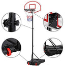 Yaheetech Portable Basketball Hoop/Youth Stand 6.4-8.2ft Height Adjustable Red - Brand New