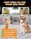 QINGTI DOG CAR SEAT COVER MESH WINDOW & WATERPROOF RESISTANT & SCRATCH - GRAY - Like New