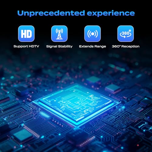 URIIU 2025 TV ANTENNA INDOOR 1000+ MILES LONG RANGE ANTENNA TV001 - BLACK - Like New