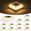 BRIGHTEVER 3.5X3.5 4X4 SOLAR POST CAP LIGHT OUTDOOR 12-PACK WHITE - Like New