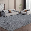 HOMBYS Soft Area Rug for Living Room 8x10 Feet Fluffy 2.4" Plush - Light Grey - Brand New