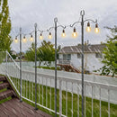 4 Pack String Light Poles, 9FT Light Poles for Outside, Heavy Duty, Black - Brand New
