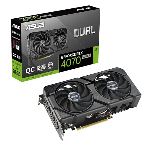 ASUS Dual GeForce RTX™ 4070 Super EVO OC Edition 12GB GDDR6X - Black - Like New