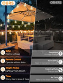 Brightever Outdoor String Lights 200FT LED Patio Lights, CMPC-O60XA - White - Like New