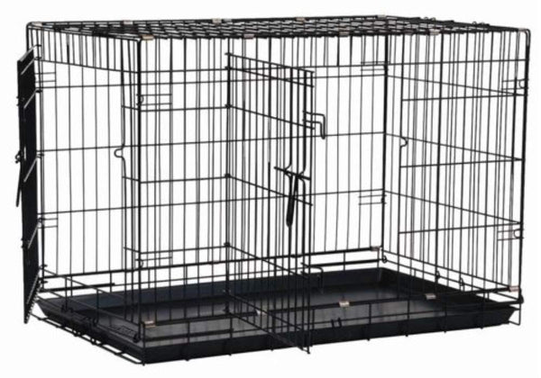 PRECISION PET PRODUCTS TWO DOOR GREAT CRATE WIRE DOG CRATE - MULTI/BLACK - Like New