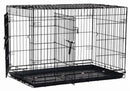 PRECISION PET PRODUCTS TWO DOOR GREAT CRATE WIRE DOG CRATE 42 INCH - BLACK - Like New