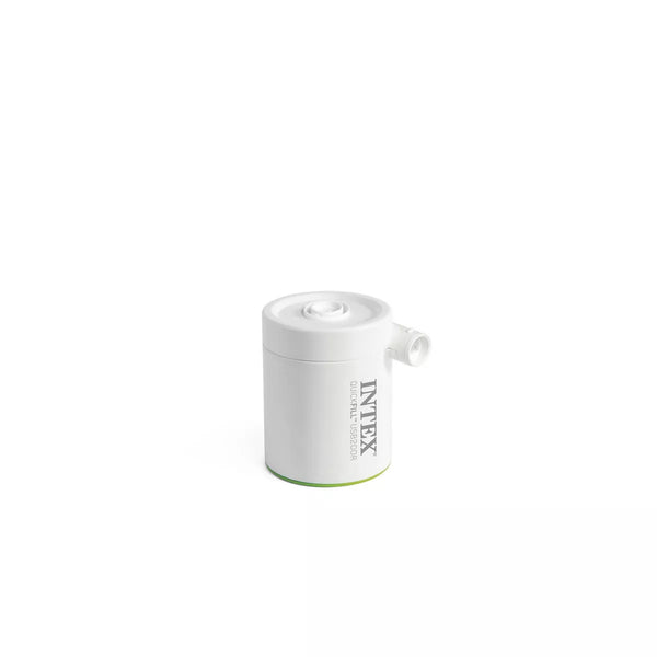 INTEX QUICK FILL CYLINDER MINI RECHARGEABLE AIR PUMP - WHITE/GREEN - Like New