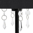 Simple Designs 17.25" Chic and Stylish Crystal Adorned Table Lamp - Black - Brand New
