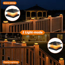 FLYINGOD SOLAR POST CAP LIGHTS, BLACK, 4X4/5X5, 8-PACK - BLACK - Like New