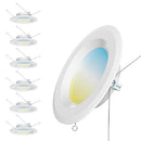 GONGOO LIFESTYLE 6 PACK LED RECESSED LIGHT 6INCH 5CCT FLAT LED CAN LIGHTS - Like New