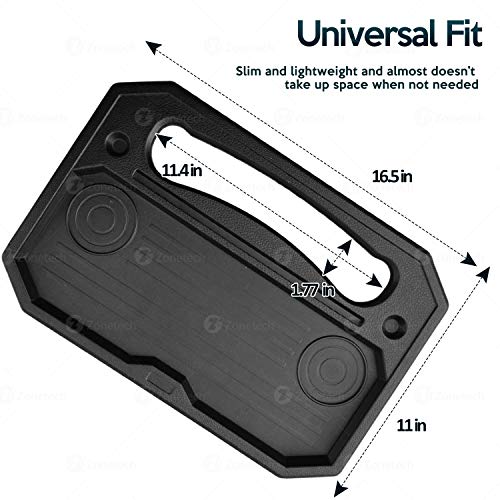 ZONE TECH STEERING WHEEL TRAY DESK - MULTI-FUNCTIONAL BLACK PORTABLE VEHICLE - Like New